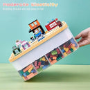Toys Organizer Storage Case for Lego Box Kids Toy Stackable Building Blocks with Lids Bins Adjustable Lego Storage Containers Plastic Toy Box 3 Layer (Lemon) by CozyNest Decor