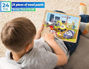Puzzles for Kids Ages 4-6, Set of 4 Packs with 24-Piece,Preschool Educational Brain Teaser Toys for Boys and Girls 3-8 Years Old by TinyTreasures Baby Boutique