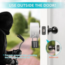 2 Pack Door Knob Lockout Device, Door Knob Cover Lock, Child Proof Door Knob Covers with Combination Padlock, Door Handle Lock for Dementia Elderly Safety, Temporary Door Lock -White by TinyTreasures Baby Boutique