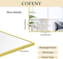 36x72inch Bathroom Mirror, Gold Rectangle Mirror with Thin Metal Frame, Large Rectangular Wall Mirrors for Bathroom, Living Roomm, Hair Salon, Big Farmehouse Mirror Hang Horizontal/Vertical by CozyNest Decor
