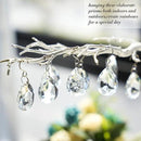 10pcs 38mm Clear Crystal Teardrops Chandelier Parts,Chandelier Crystal Prisms Pendants with Hook,Hanging Crystals for Lamp Window Christmas Tree Decoration Suncatcher by GreenHaven Gardens