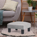 Joveco 15'' Small Foot Rest Stool Ottoman- Upholstered Footstool and Ottomans Small Footrest for High Beds- Lightweight and Portable, Light Gray by CozyNest Decor