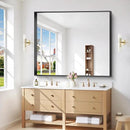 Black Bathroom Mirror, 40x48 Inch Rectangular Framed Mirror, Large Wall Mounted Bathroom Vanity Mirror Over Sink for Bedroom,Restroom, Living Room, Hangs Vertically or Horizontally by CozyNest Decor