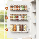 5 Pack Spice Rack Seasoning Organizer Wall Mount, Screw or Adhesive Hanging Shelf Basket Spice Organizer Shelf for Kitchen, White by CozyNest Decor