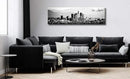 DJSYLIFE Los Angeles Skyline Wall Art Black and White USA Panoramic Cityscape Picture Canvas Prints Artwork for Bedroom Men Room Office Decoration Painting Ready to Hang 13.8"x47.3" by CozyNest Decor