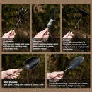 Garden Tool Set,5Pcs Gardening Tools,Stainless Steel Heavy Duty Hand Cultivator, Hoes，Shovel, Trowel and Weeder with Ergonomics Walnut Handle，Gardening Gifts for Women by GreenHaven Gardens