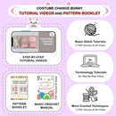 LoopMap Beginner Crochet Kit for Adults & Kids - DIY Amigurumi Bunny with Removable Dress & Accessories - Step-by-Step Video Tutorials, Extra Yarn, Crochet Tools - Handmade Gift (Bunny-Purple) by TinyTreasures Baby Boutique