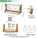 Ivolador Plant Propagation Station,Bulb Plant Terrarium with Wooden Stand,Unique Gardening Gifts for Women Plant Lovers,Hydroponic Indoor Planter Home Office Garden Wedding Decor-3 Bulb Glass Vases by GreenHaven Gardens