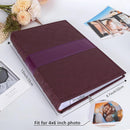 RECUTMS Photo Album with Writing Space 4x6 300 Pockets Photo Book,Leather Cover Picture Album with Memo Areas for Wedding Anniversary Family Baby Couple Valentines Graduation Travel (Purple) by TinyTreasures Baby Boutique