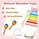 Montessori Toys for 1 2 Year Old,Musical Instruments for Toddlers 1-3 ,Baby Wooden Toy Set,Educational Music Toys Stocking Stuffers for Boys Girls Age 1 2 3 Year Old by TinyTreasures Baby Boutique