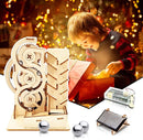 Solar 3D Wooden Puzzle Marble Run DIY Model Kit Craft Sets Educational Wood Mechanical Building Toys STEM Science Experiments Projects Birthday Gift for Adult Men Kids by TinyTreasures Baby Boutique