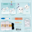 Crochet Kit for Beginners, Crochet Kit w Step-by-Step Video Tutorials, Crochet Starter Kit Learn to Crochet Kits for Adults Kids Beginners, Crochet Kit Tooth (40%+ Yarn Content) by TinyTreasures Baby Boutique