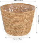 Woven Straw Flower Pot Seagrass Planters Basket Garden Plant Pot Containers Wicker Rattan Vase Sundries Organizer Storage Bins for Indoor Outdoor Plants by CozyNest Decor
