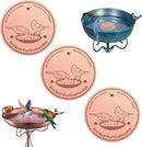 3-Pack 99.99% Pure Copper Bird Bath Purification Disk,Copper Disc with Stable Triple-Point Support,Fits All Outdoor Bird Baths(Round) by GreenHaven Gardens