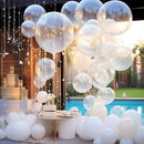 RUBFAC 129pcs Clear Balloons Different Sizes 18 12 10 5 Inches for Garland Arch, Transparent Balloon for Birthday Baby Shower Wedding Party Decoration by TinyTreasures Baby Boutique