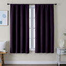 Simplebrand Ava BlackBerry Blackout Curtains for Bedroom 63 Inch Length 2 Panels Set, Nursery Thermal Insulated Energy Saving Rod Pocket Window Treatment Curtains Blackout Drapes, W40 x L63 Inch by TinyTreasures Baby Boutique