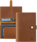 Jack&Chris Genuine Leather Passport Holder For Travel, RFID Blocking Handmade Passport Holder with Card Case Organized & Safe, Quality Travel Essentials for Women and Men for Gifting, Light Brown by TinyTreasures Baby Boutique