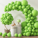 RUBFAC Lime Green Balloons 129pcs Light Fruit Neon Green Latex Balloon 18 12 10 5 Inch Garland Arch Kit for Birthday Party Dinosaur Jungle Baby Shower Decoration by TinyTreasures Baby Boutique