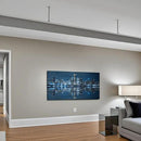 LevvArts Modern City Wall Art Chicago Downtown at Night Picture Print on Canvas Building Artwork for Office Living Room Wall Decoration by CozyNest Decor