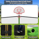 Upgraded 10/12/14/15/16FT Trampoline Outdoor, Large Kids Trampoline with Light, Stakes, Sprinkler, Backyard Trampoline with Basketball Hoop and Net, Capacity for 4-6 Kids and Adults by TinyTreasures Baby Boutique