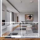 HOOEN Extra Wide Baby Gate for Doorways Stairs White Pressure Mounted Baby Gate Walk Through Child Gates for Kids or Pets Indoor Safety Gates 71.5-76.38 Inch by TinyTreasures Baby Boutique