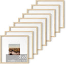 HAUS AND HUES Beige Square Frames Set of 9-8x8 by CozyNest Decor