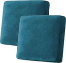 H.VERSAILTEX Velvet Stretch Couch Cushion Cover Plush Cushion Slipcover for Chair Loveseat Sofa Cushion Furniture Protector Seat Cushion Sofa Cover (2 Piece Large Sofa Cushion Covers, Deep Teal) by CozyNest Decor