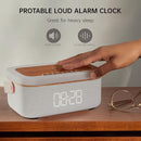 LOVME Alarm Clock Bluetooth Speaker for Bedroom, Bluetooth Stereo Sound Speaker, Fast 15W Wireless Charger, Dimmer, Night Light for Heavy Sleepers, Gift Set, Bedside(Khaki) by TinyTreasures Baby Boutique