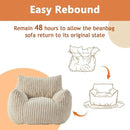 Giant Bean Bag Chairs for Adults with Filling Plush Fluffy Bean Bag Chairs for Teens with Armrests Comfy BeanBag Lazy Couch Sofa Chair for Bedroom Living Room Reading by CozyNest Decor