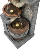 SunJet 5-Tiers Indoor/Outdoor Garden Water Fountain - 42.5inches Modern Floor-Standing Cascading Water Feature - Suitable for Deck, Patio, Porch, Yard Decor by GreenHaven Gardens