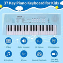 Kids Piano Keyboard, 37 Keys Portable Music Keyboard Early Learning Educational Electronic Music Piano Instrument Toys for 3 4 5 6 Year Old Boys and Girls (Blue) by TinyTreasures Baby Boutique