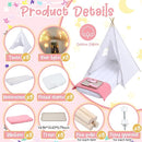 Windyun 8 Pack Kids Teepee Tent for Slumber Party with Mattress,Light String,Airbed Fitted Sheet,Sleepover Tent for Girls Boys Party,Kids Play Playhouse Indoor Outdoor(White) by TinyTreasures Baby Boutique