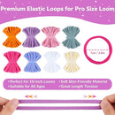 PREBOX 10’’ Potholder Weaving Loom Kit Refill Loops, DIY Crafts Supplies for Kids & Beginners, 224 Colorful Loops to Make 4 Large Pot Holders by TinyTreasures Baby Boutique