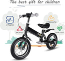 Balance Bike 2 in 1,The Dual Use of a Kids Balance Bike and Kids Bike,12 14 Inches for 2-6 Years Old,with Shock Absorbers, Fenders, Pedals, Auxiliary Wheels by TinyTreasures Baby Boutique
