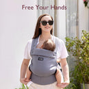 Momcozy Baby Carrier - Ergonomic, Cozy and Lightweight Carrier for 3-24 Months, Effortless to Put On, Ideal for Hands-Free Parenting, Enhanced Lumbar Support, Purehug for Infant to Toddler, Grey by TinyTreasures Baby Boutique