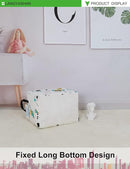 LANGYASHAN Rectangular Storage Bin Collapse Canvas Fabric Cartoon Storage Basket with Handles for Organizing Home Kitchen Boys and Girls Toys Office Closet Shelf Baskets (Rec space astronaut) by TinyTreasures Baby Boutique