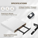 Fun Memories Floating Shelves for Wall 10 Inch, 10 Inch Deep Square Wall Shelves, Bathroom Storage Shelves Over Toilet, Wood Floating Shelves for Living Room Bedroom, White, Set of 2 by CozyNest Decor