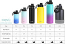 Drinco Stainless Steel Water Bottle Spout Lid Vacuum Insulated Double Wall Water Bottle Wide Mouth (40oz 32oz 22oz 18oz 14oz) Leak Proof Keeps Cold or Hot (22 oz, 22oz Forest) by CozyNest Decor