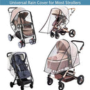 Universal Stroller Rain Cover, Clear Breathable Weather Shield with Waterproof Zipper, 4 Seasons Protection (XL) by TinyTreasures Baby Boutique