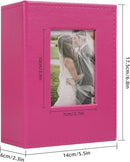 RECUTMS 52 Photo Mini Photo Album 4 x 6, Leather Cover with Front Window Album Hold 52 Vertical Photos for Family Wedding Baby Children(Light Pink) by TinyTreasures Baby Boutique