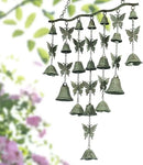 Butterfly Wind Chimes for Outside, Large Strung Verdigris Windchimes with Wrought Iron Bell for Garden, Patio, Porch Outdoor Decor, Memorial Sympathy by CozyNest Decor