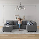 L Lengend Vansen Modular Sectional Sofa U Shaped Couch with Ottoman Modern Reversible Corner Sectional Couch for Living Room (Dark Grey, U Shaped Sofa-3) by CozyNest Decor