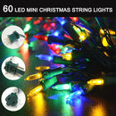 Multicolor Twinkling Christmas String Lights Plug in,2 Pack Each 60 LED,17 of 60 Lights Twinkle,Connect up to 45 Sets,UL Certified 22 Ft Mini Christmas Twinkle Tree Lights,Indoor Outdoor Use by TinyTreasures Baby Boutique