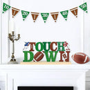COCHIE Metal Football Touchdown Sign, Green Super Football Bowl Game Tailgate Party Decorations for Home, Office, Shelf, Mantel, Indoor, Touch Down Table Toppers Decor (Superbowl) by CozyNest Decor