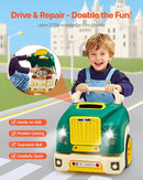 VEVOR Engine Toy, 60 Pieces, Kids Mechanic Car Repair Set with Removable Parts, Lights and Sounds, Steering Wheel and Horn, Kids Mechanic Workshop Set for Toddler Ages 3 Years and Up, Green by TinyTreasures Baby Boutique