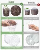 homenote Clear Nursery Pots for Plants,5 Inch Plant Pot for Planting with Humidity Domes Plastic Seedling with Drainage Holes Seed Starter Flower High Transparency (15 Pack) by GreenHaven Gardens