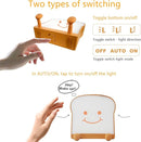 QANYI Toast Bread Night Light,Soft LED Toast Lamp with Cute Face Always Smile,Bedroom Table Lamps Graduation Gifts Ideas for Teen Girls 10 11 12 13 14 Year Old Girls by TinyTreasures Baby Boutique