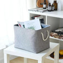 TcaFmac Organization and Storage Basket for Organizing - Large 2 Pack 16x12x12 inch Fabric Storage Cubes, Collapsible Storage Bins for Shelves Closet Gift Cloth Toy Books Baby (Grey) by CozyNest Decor