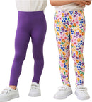 Toddler Girls Leggings 2-Pack Bamboo Viscose Little Girls Casual Stretch Pants by TinyTreasures Baby Boutique