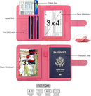 Melsbrinna Rfid Passport Holder for Travel women/Men, Cute Passport Wallet Rfid Blocking Card Slots, Rfid Passport Cover/CaseTravel Wallet, Passport Book Holder (1, Pink1) by TinyTreasures Baby Boutique